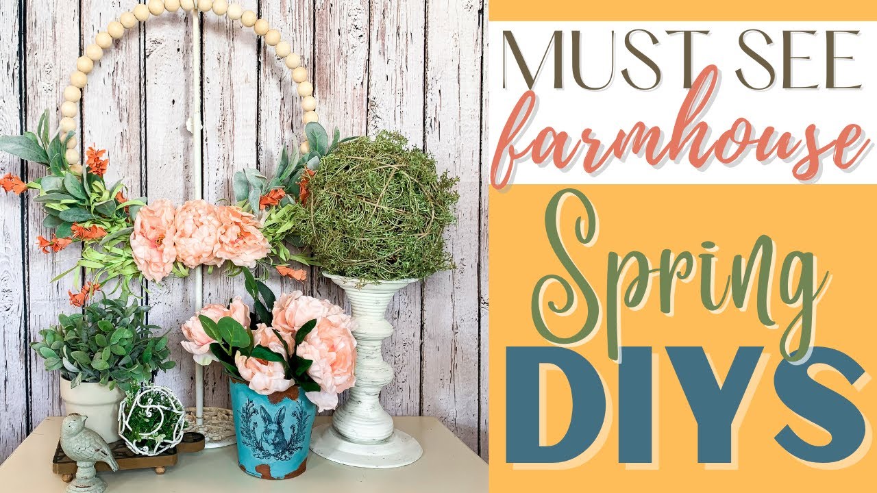 FARMHOUSE SPRING DIYS | DOLLAR TREE WREATH VS HOBBY LOBBY WREATH ...