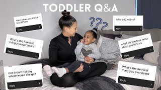 My toddlers first ever Q&amp;A -  hilarious &amp; adorable