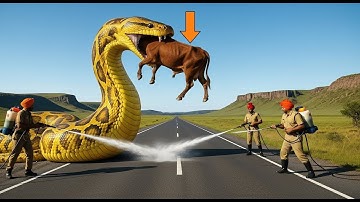 Heroes Save Hyperactive Mother Cow from Giant Python’s Terrifying Attack 🐍 Apex Rescues