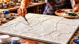 Stunning 3D Textured Abstract Art: Surprising Palette Knife Magic with Acrylics
