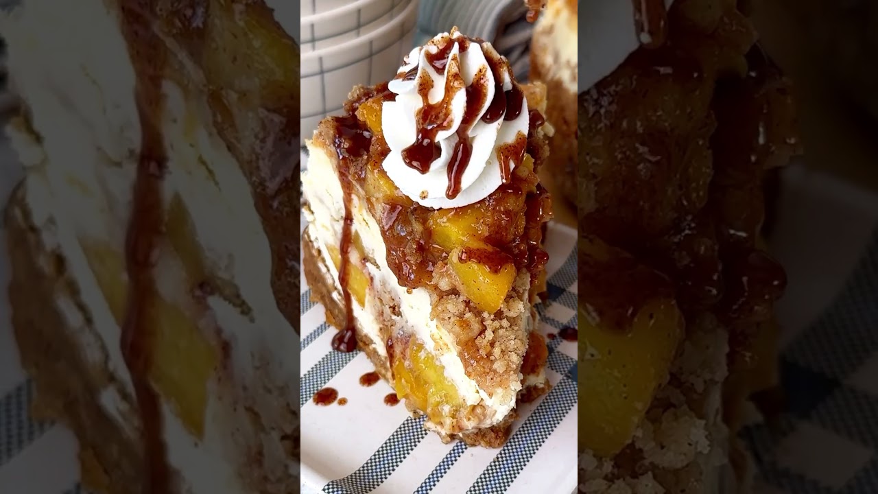 A perfect Peach Crumb Cheesecake 