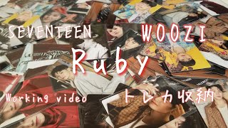 【SEVENTEEN/Working video】WOOZI Ruby トレカ 収納動画 作業動画