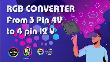 Installation RGB converter from 5V to 12V and 3 pins 4, for Asus TUF X570 to synchronize Aura Sync