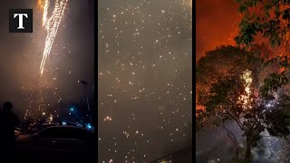 Fireballs Fall From Sky During Drone Show In China