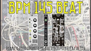 Mutable Peaks & Pico Drums & Basimilus Iteritas Alter【BPM145 BEATS】 #eurorack #modularsynth