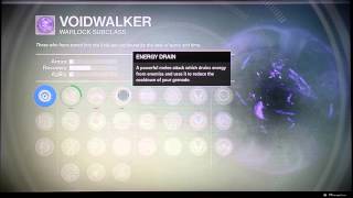 Xbox360 Destiny classes: Warlock, Voidwalker