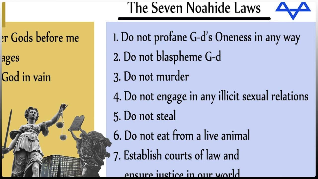 Noahide Law Overview The Seven Noahide Laws YouTube