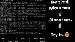 HOW TO INSTALL PYTHON IN TERMUX | 100% WORK (Android) | CYBER RINGRONG