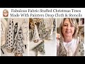 Fabulous Fabric Stuffed Christmas Trees Made With Painters DropCloth & Stencils | Magnolia Design Co