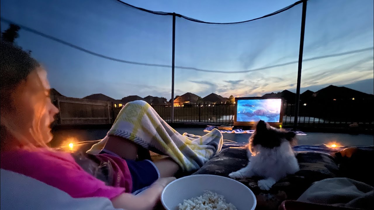 Trampoline Movie Night with Leah!