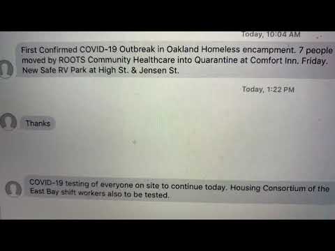 First Oakland Homeless COVID-19 Cases Reported By Derrick Soo, Today April 27 2020