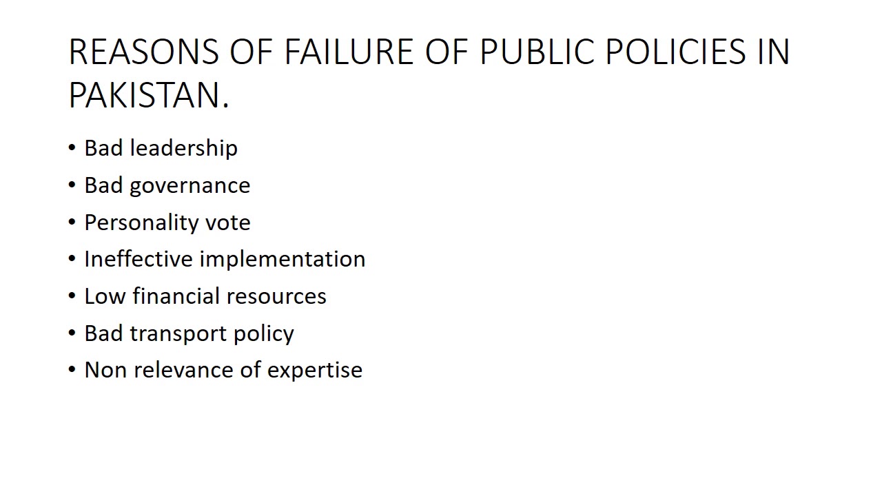 why-public-policies-fail-in-pakistan-bs-public-policy-6th-semester