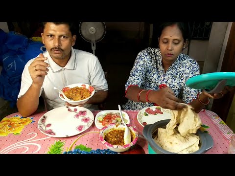 Bengali Couple Nice Dinner Eating Show | Rumali Ruti with Paneer Bhurji