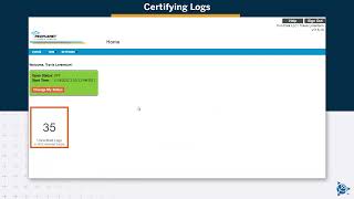 Certifying Logs in the Driver Portal