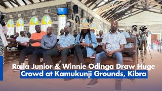 Raila Junior & Winnie Odinga Draw Huge Crowd at Kamukunji Grounds, Kibra