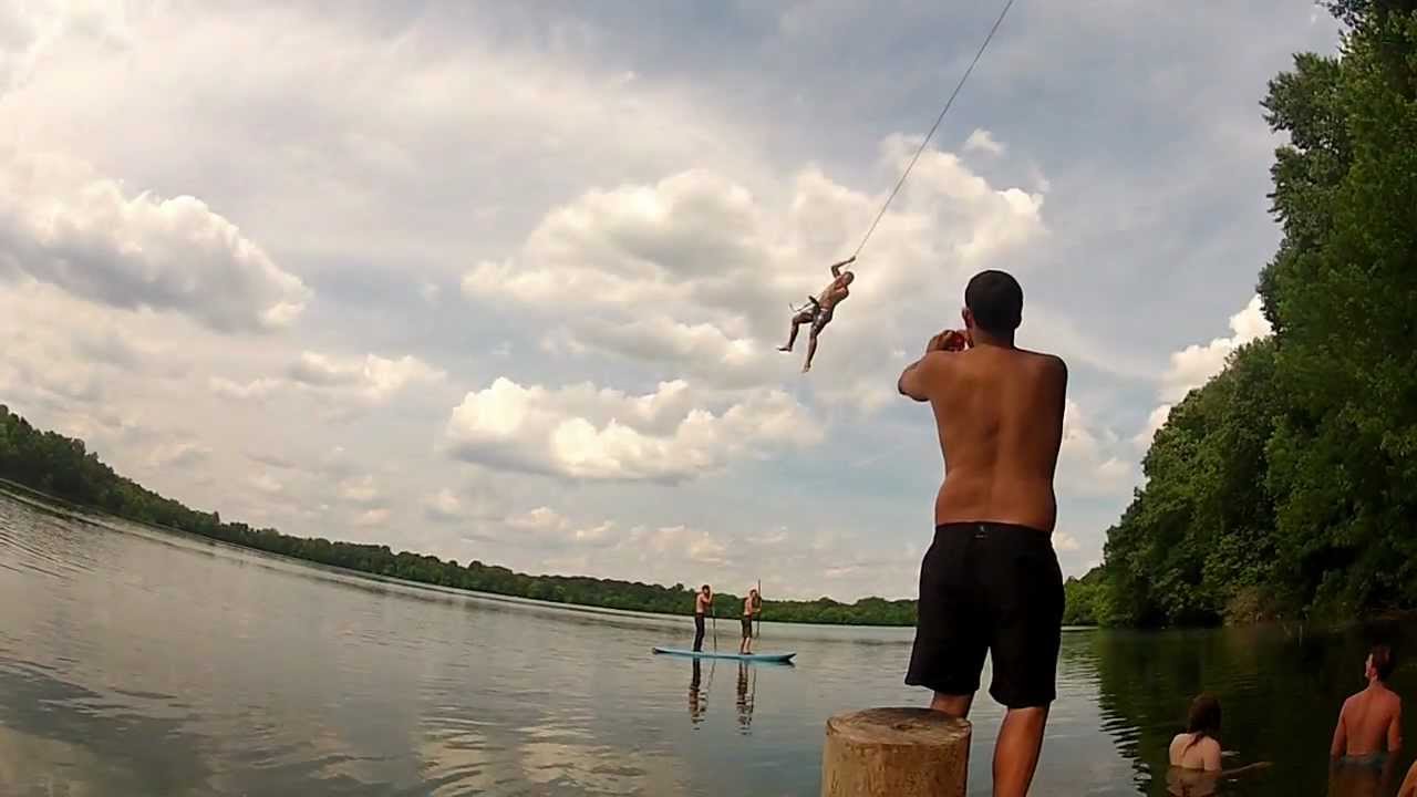 Rope Swing on Burlington Island YouTube