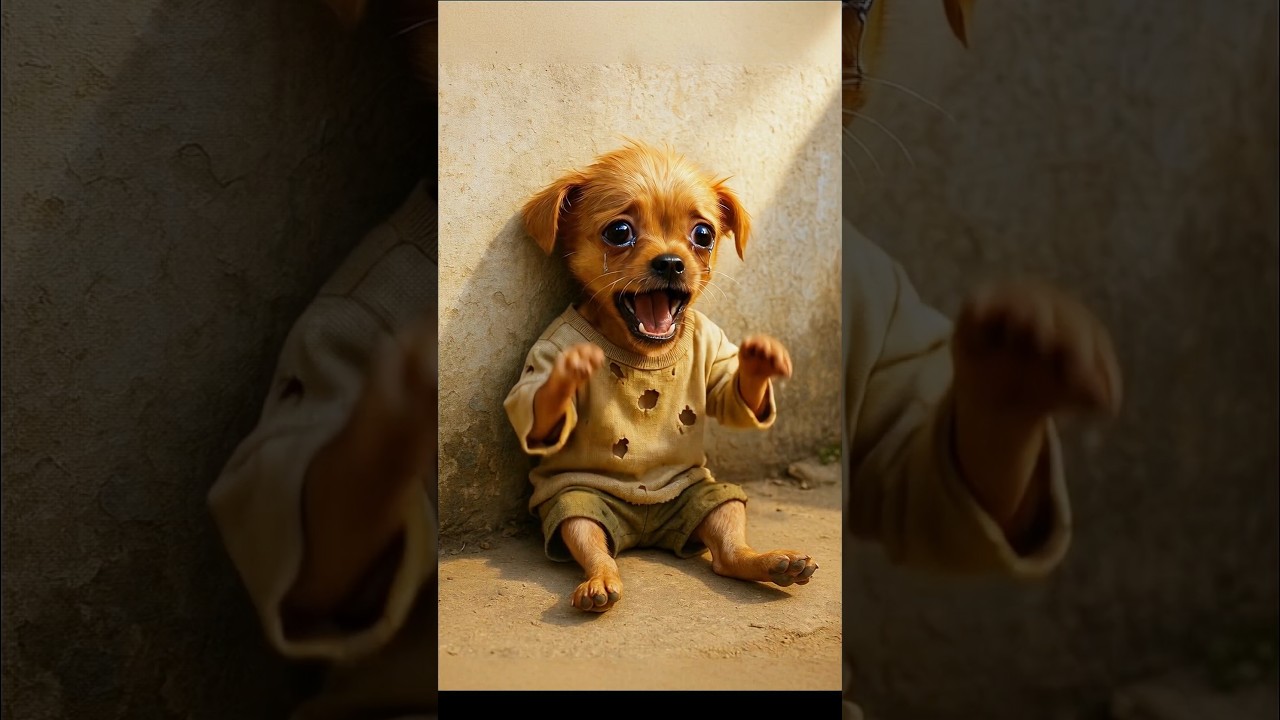 The poor puppy didn't have dollar to buy saree so, his rich friends making fun of him #animahal