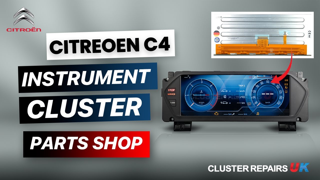 Citroen Grand C4 Picasso Instrument Cluster Display Faulty? Spare part display - 2013 to 2019 models