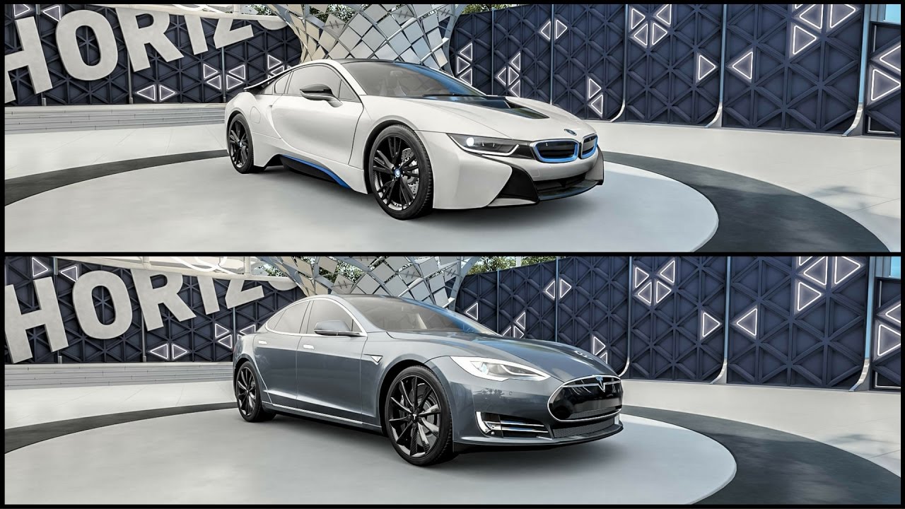 Forza Horizon 3 Bmw I8 Vs Tesla Model S P90d Acceleration Top Speed Hot Lap