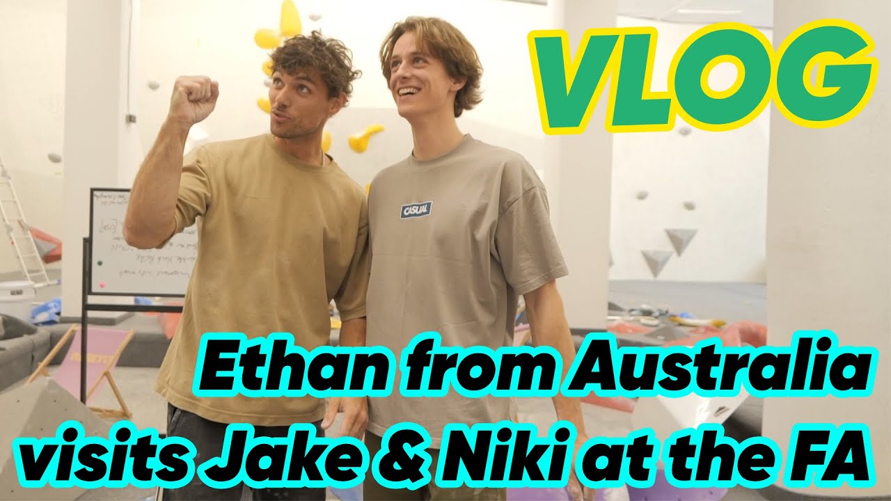 Route setter visit from Australia -  Ethan at the Frankenjura Academy