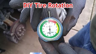 Easy How to Tire Rotation Using a Tire Depth Gauge!