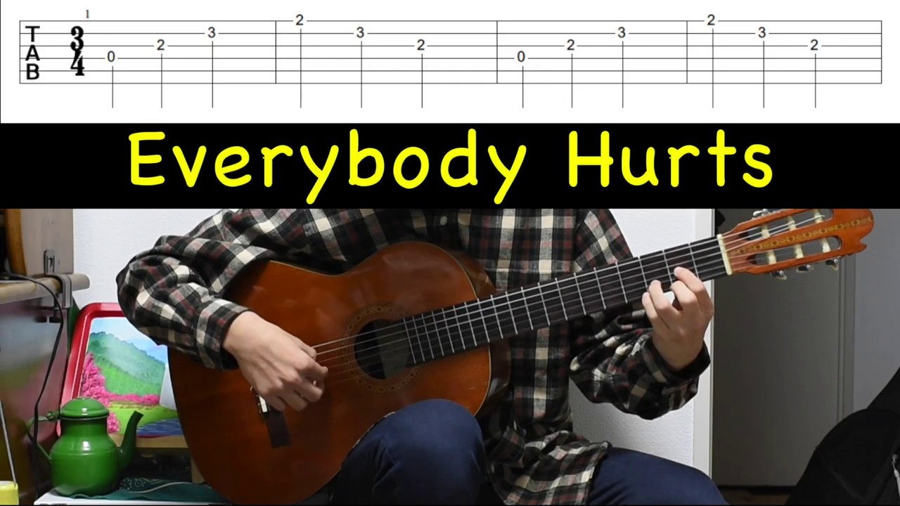 Everybody HurtsR.E.MFingerstyle guitar with tabs YouTube