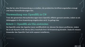 Erstellen einer Zertifizierungsstelle in C#  ohne OpenSSL-Installation