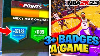 HOW TO GET 3+ FINISHING BADGES a GAME FAST 2K23! Fastest way to get FINISHING BADGES 2k23