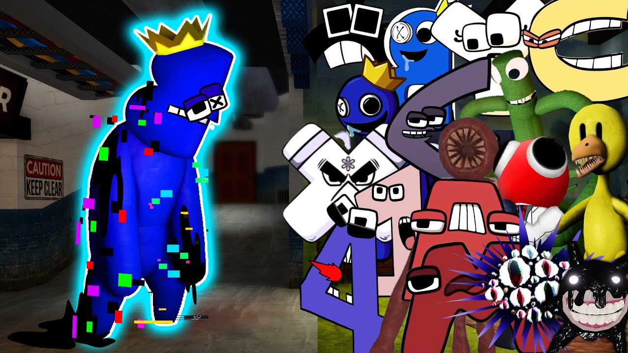 New Rainbow Friends Vs Alphabet Lore But (Roblox DOORS x Rainbow Friends  Chapter 2) 🎶 (FNF New Mod) 