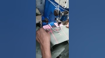 Snap Button Hole m/c Laser light used for Glument attach at Waist belt #shortsvideo #sewing