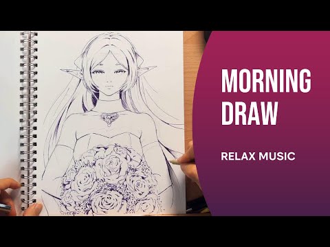 видео: Drawing Process | Bride Frieren |Symmetry Challenge | Draw Session with Relax Music | No Talk