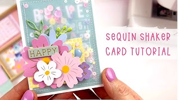 Rosies Studio Hello Honey Sequin Shaker Card Tutorial