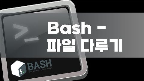 bash - 파일을 다루는 명령어