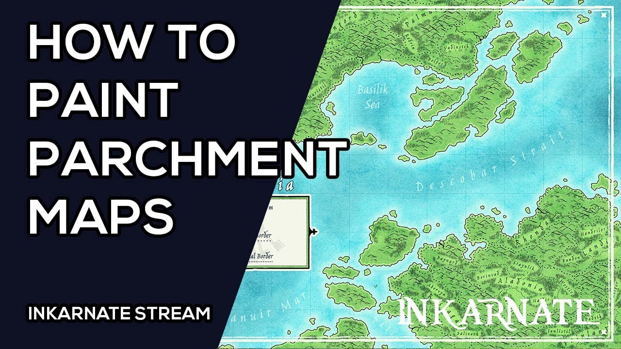 How to Paint Parchment Maps | Inkarnate Stream - YouTube