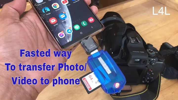 How to copy video/ Photos from Camera to phone faster - transfer photos to phone from dslr using otg