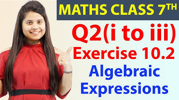 Q 2(i to iii), Ex 10.2 - Algebraic Expressions - Chapter 10, Maths Class 7th - NCERT, CBSE