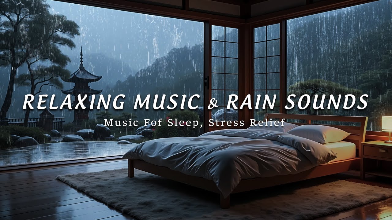 Calming Piano with Soft Rain | Stress Relief and Deep Sleep Music for Peaceful Rest
