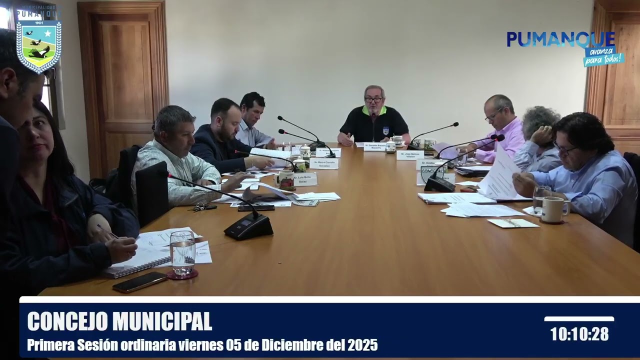 Transmisión Concejo Municipal Sesión Ordinaria viernes 05 de Diciembre del 2025