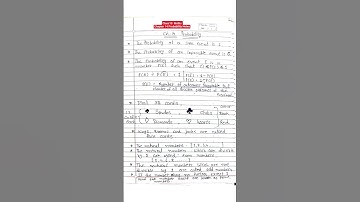 CLASS 10 MATHS CHAPTER 14 PROBABILITY NOTES