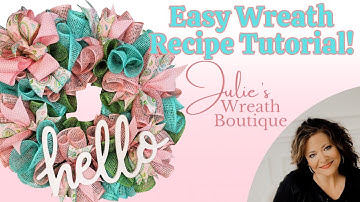 Easy Spring Wreath DIY | Learn to Make an Easy, Colorful Mesh Wreath in Minutes