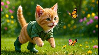 🌿 Gingy Cat’s Peaceful Garden Morning: Spring in the Quietest Corner 🐾🌸