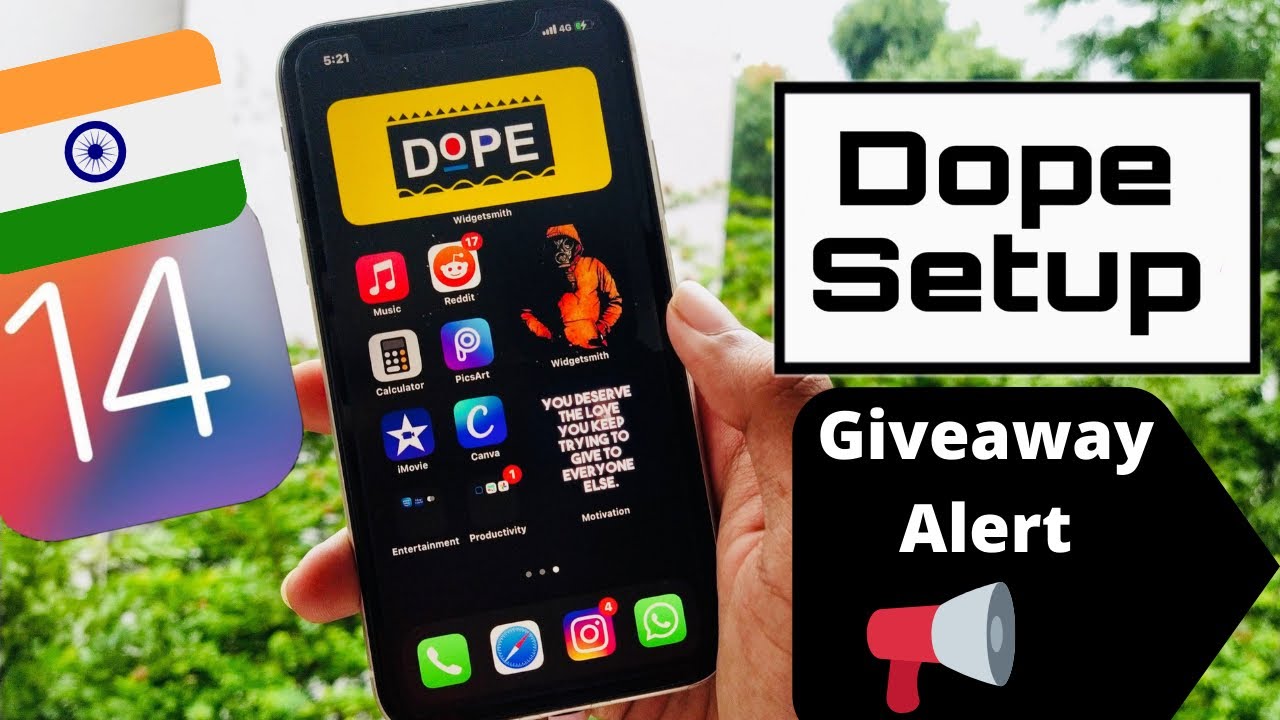 iOS 14 Home Screen Setup Customization with Widgets Organization + Giveaway - HINDI - YouTube