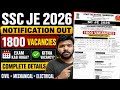 Big Breaking: SSC JE 2026 Notification Exam Date & Vacancy itna Sara kyu de Rahi Delay Reason dekho