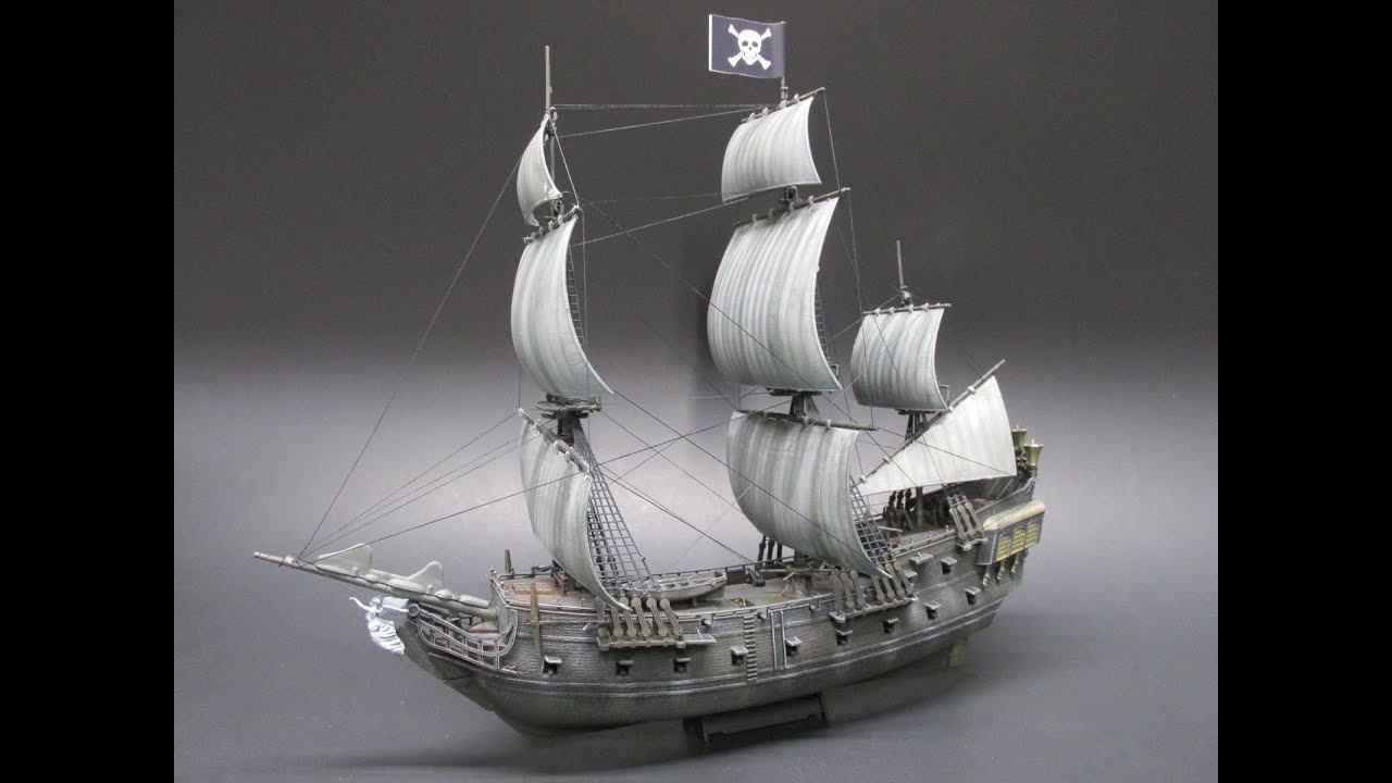 The Black Pearl Pirates of the Caribbean 3D DIY Paper Model Ship 40cm=16" Tall 