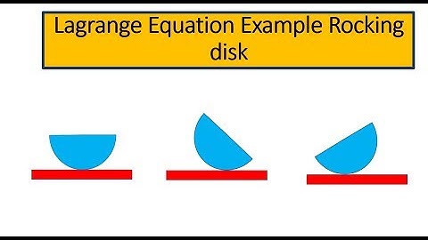 21.4 Lagrange equation example :- Rocking disk