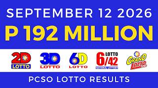Lotto Result Today 9PM September 12 2026 PCSO
