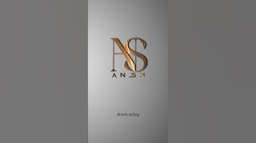 Ansh name logo design🔥Comment your name for next? #shorts #youtubeshorts #logo #trending