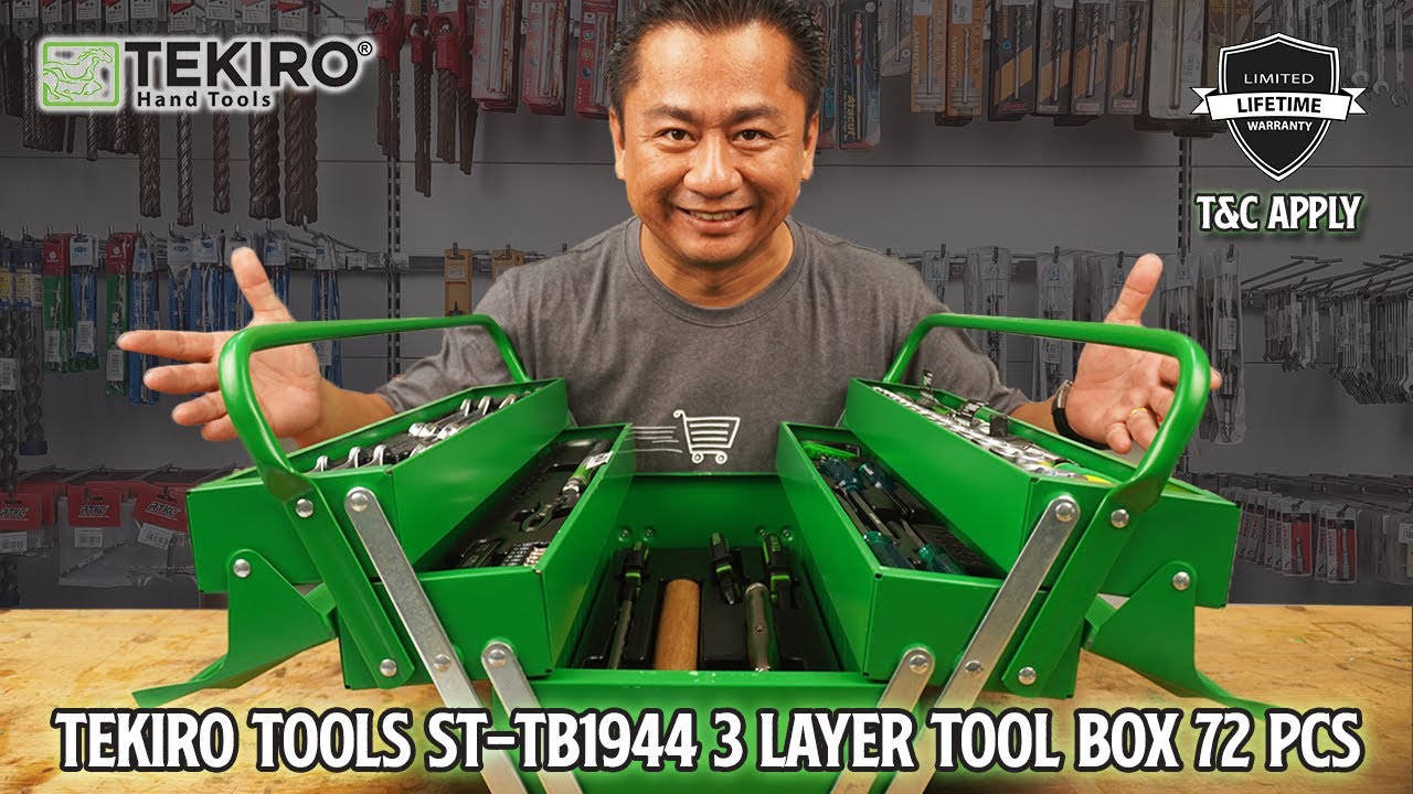 Tekiro Tools St Tb1944 3 Layer Tool Box 72pcs Youtube