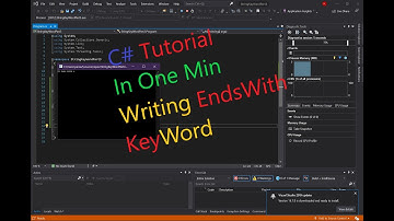 C# / C Sharp Tutorial In One Min Writing EndsWith KeyWord (Console APP)