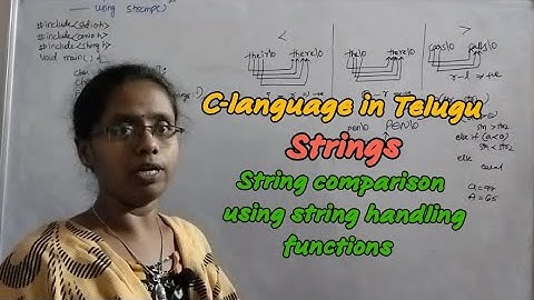 strings|comparison of two strings using string handling functions|@RC REDDY INSTITUTE OF TECHNOLOGY|